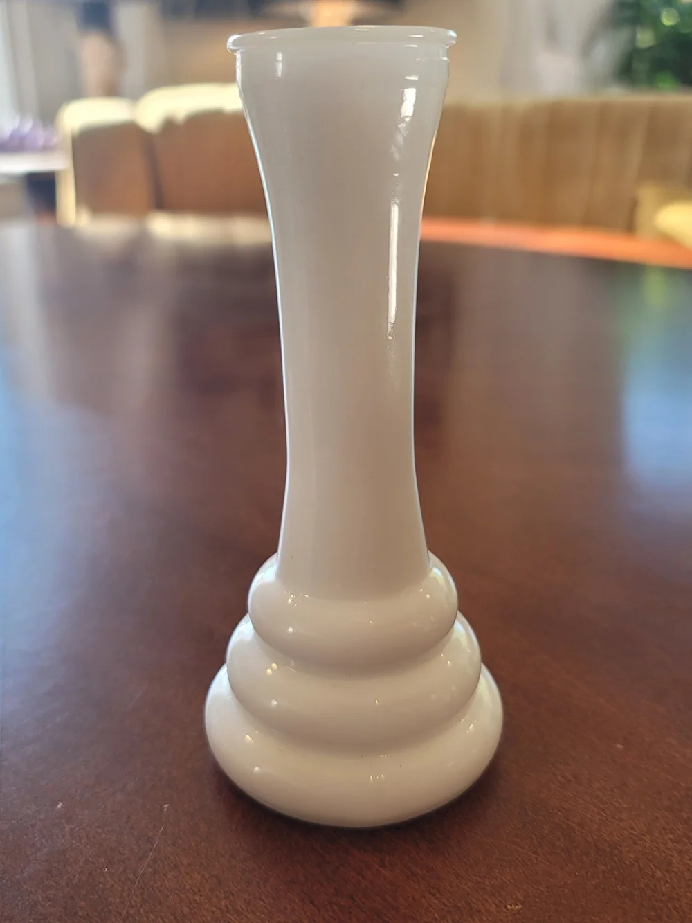 MCM RANDALL Beehive Style Milk Glass Bud Vase 6 Inch